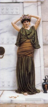  Godward Pintura - Ianthe 1889 Dama neoclásica John William Godward
